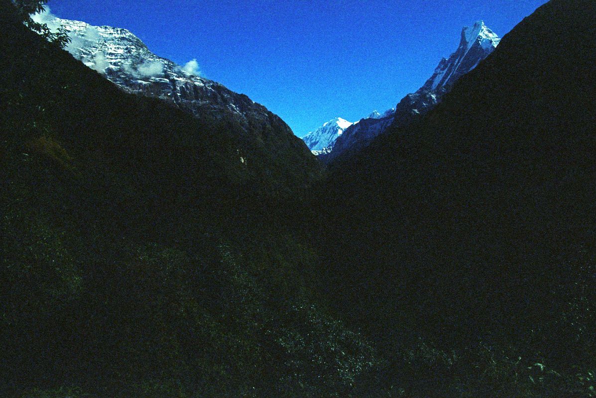 104 Looking Up Modi Khola Valley with Annapurna III and Machapuchare